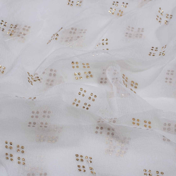 Viscose Chiffon Gold Dew Drops 39 inches Width Dyeable Fabric freeshipping - SourceItRight