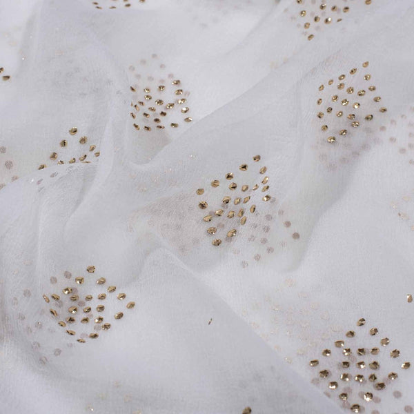 Viscose Chiffon Gold Dew Drops 38 inches Width Dyeable Fabric freeshipping - SourceItRight
