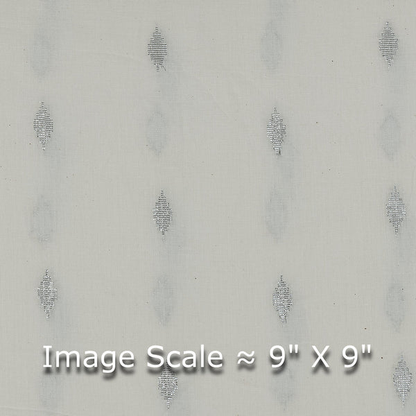 Cotton Dyeable Pearl White Colour 43 Inches Width Silver Lurex Type Jacquard Butta Fabric freeshipping - SourceItRight