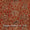 Buy Cotton Brick Red Colour Geometric Pattern Natural Kalamkari Fabric 2074FX Online
