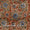Cotton Brick Colour Floral Natural Kalamkari 46 Inches Width Fabric freeshipping - SourceItRight