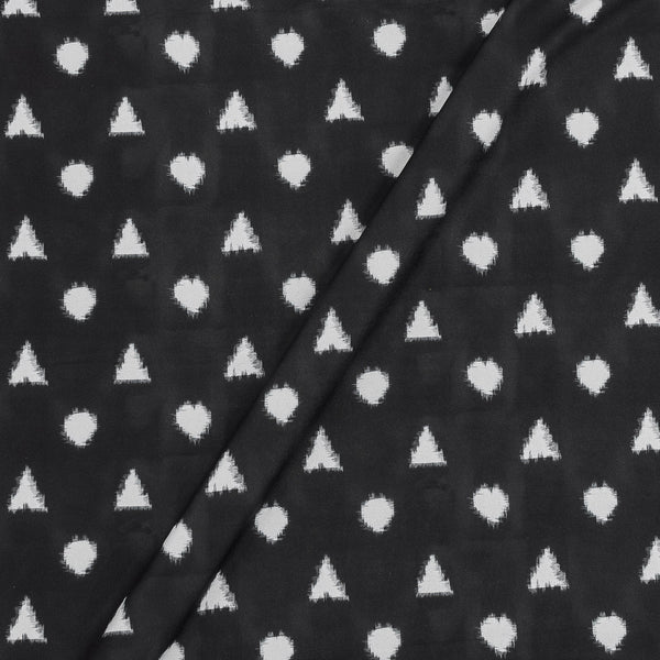 Moss Crepe Carbon Black Colour Digital Geometric Print 47 inches Width Fabric freeshipping - SourceItRight