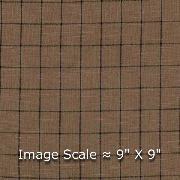 Slub Cotton Raw Umber Colour Square Checks 43 Inches Width Fabric freeshipping - SourceItRight