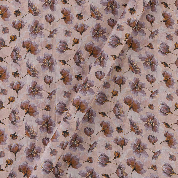 Super Fine Cotton (Mul Type) Beige Colour Premium Digital Floral Print Fabric Online 2151PQ