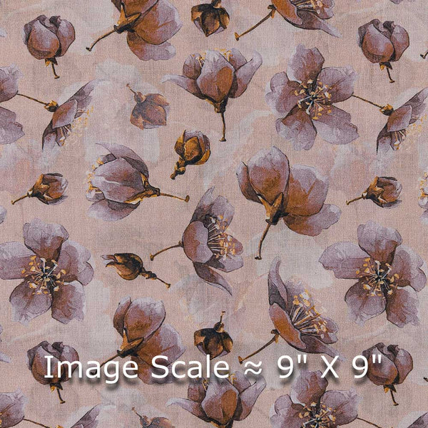 Super Fine Cotton (Mul Type) Beige Colour Premium Digital Floral Print Fabric Online 2151PQ