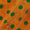 Crepe Fanta Orange Colour Polka Dot Print  43 Inches Width Poly Fabric freeshipping - SourceItRight