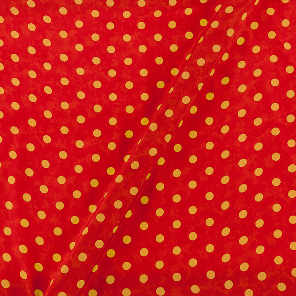 Crepe Poppy Orange Colour Polka Dot Print 43 Inches Width Poly Fabric freeshipping - SourceItRight