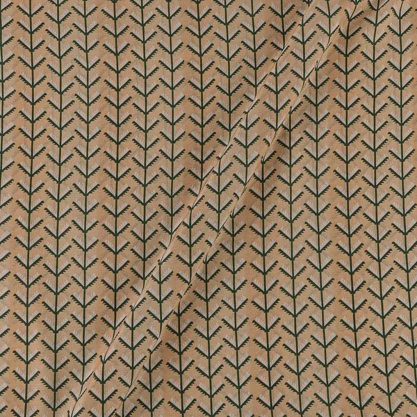 Poly Muslin Beige Colour All Over Border Print Fabric freeshipping - SourceItRight