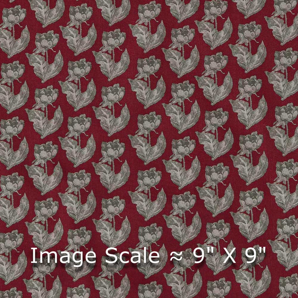 Poly Muslin Maroon Colour Digital Floral Print 43 Inches Width Fabric freeshipping - SourceItRight