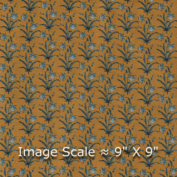 Poly Muslin Mustard Colour Digital Floral Jaal Print 43 Inches Width Fabric freeshipping - SourceItRight