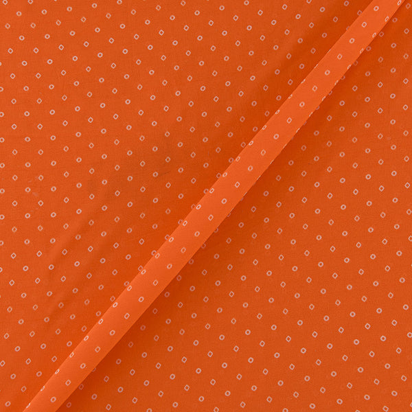 Georgette Fanta Orange Colour Bandhani Print Poly Fabric freeshipping - SourceItRight