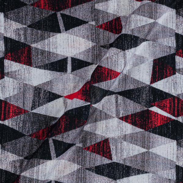 Premium Digital Poly Twill Off White Colour 43 Inches Width Geometric Print Fabric freeshipping - SourceItRight