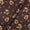Poly Satin Coffee Colour Floral With Leaves Print 43 Inches Width Fabric freeshipping - SourceItRight