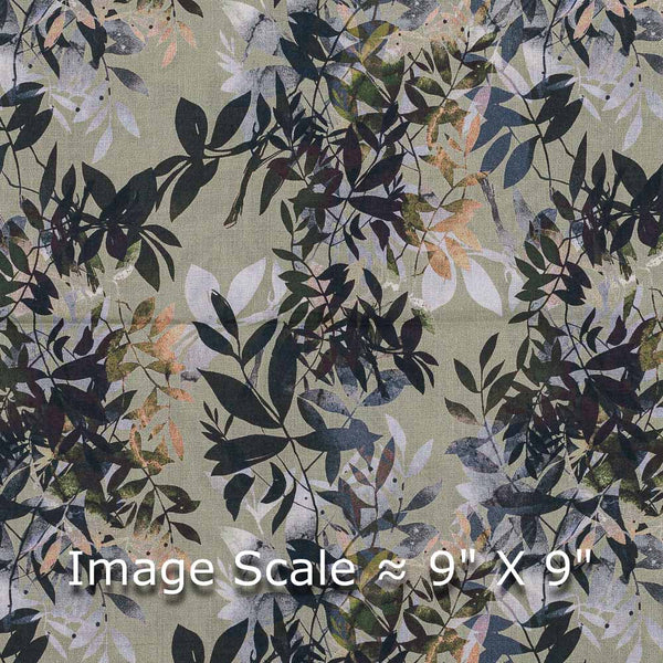 60's Soft (Silklized) Cotton Pastel Green Colour Leaves Print 43 Inches Width Fabric freeshipping - SourceItRight