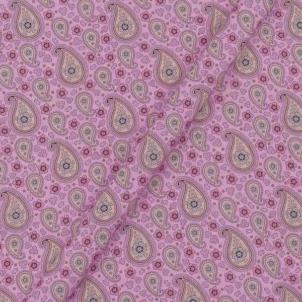 60's Soft (Silklized) Cotton Lavender Pink Colour Paisley Print 43 Inches Width Fabric freeshipping - SourceItRight