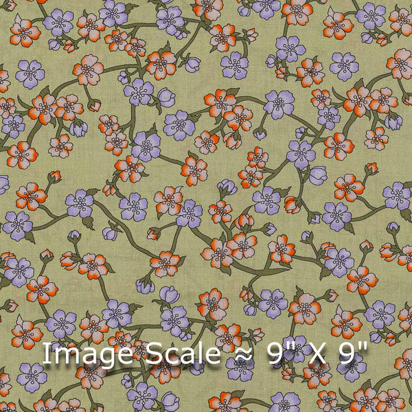 60's Soft (Silklized) Cotton Pista Green Colour Jaal Print 43 Inches Width Fabric freeshipping - SourceItRight
