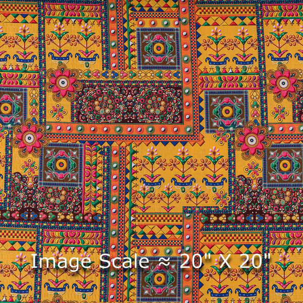 Satin Silk Feel Multi Colour Water Sequence Embroidered Fabric Online 3031AC