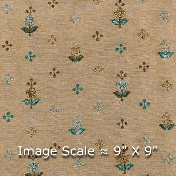 Buy Dolla Silk Feel Beige Colour Thread Embroidered Fabric Online 3047