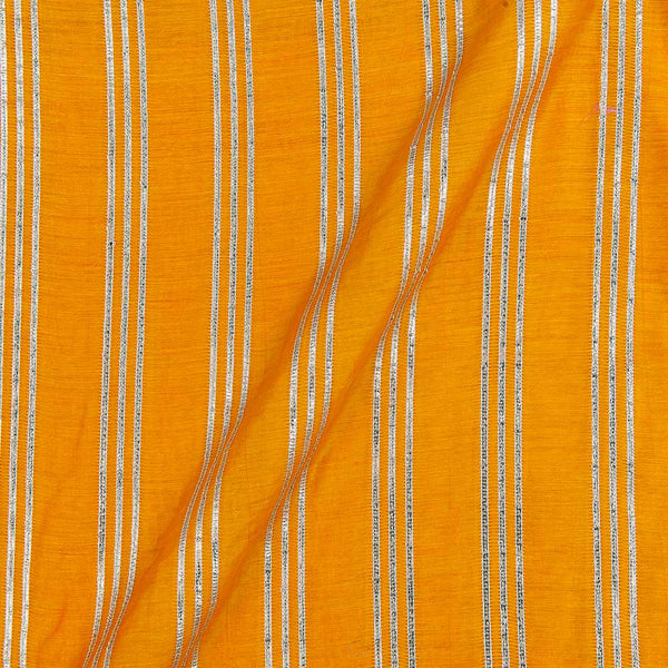 Buy Gota Patti Embroidered on Golden Orange Colour Cotton Silk Feel Fabric 3317A Online