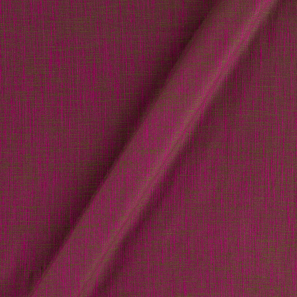 Slub Cotton Hot Pink X Mehendi Green Cross Tone 43 Inches Width Fabric