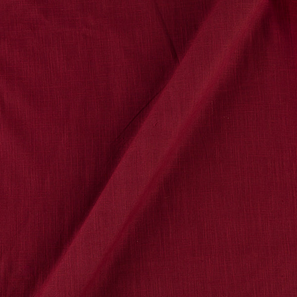 Slub Cotton Cherry Red Colour Fabric Online 4090FC