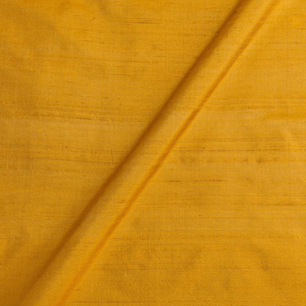 Mustard Yellow Raw Silk Fabric
