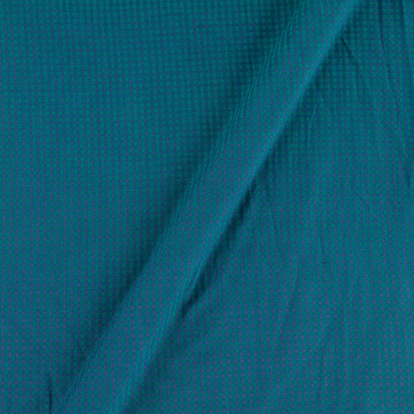 South Cotton Sea Green X Purple Cross Tone Mini Check Washed Fabric 4115CW