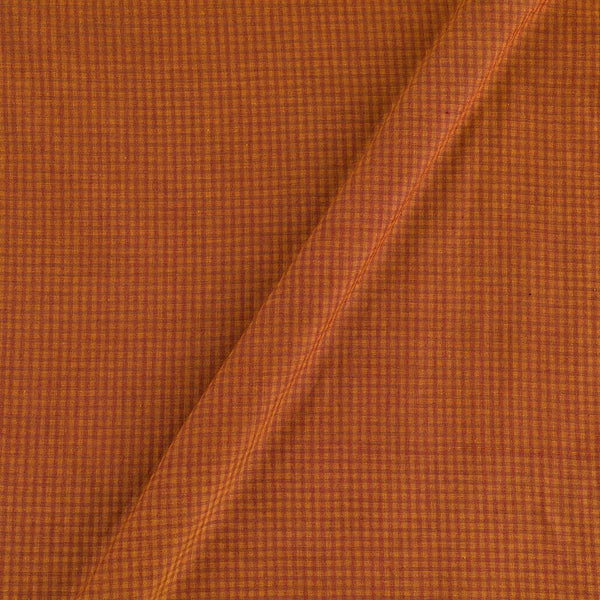 South Cotton Apricot Cross Tone [Orange X Maroon] Mini Check Washed Fabric 4115F
