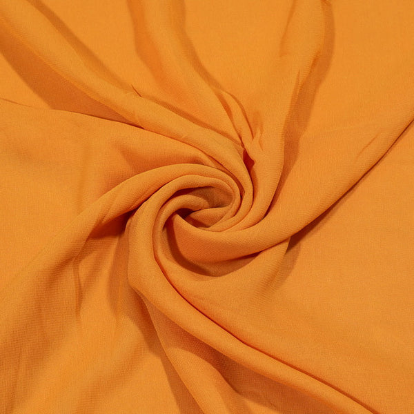 Viscose Georgette Orange Pepper Colour Dyed Fabric freeshipping - SourceItRight