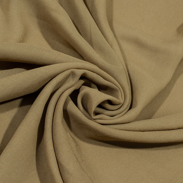 Viscose Georgette Beige Brown Colour Dyed Fabric freeshipping - SourceItRight