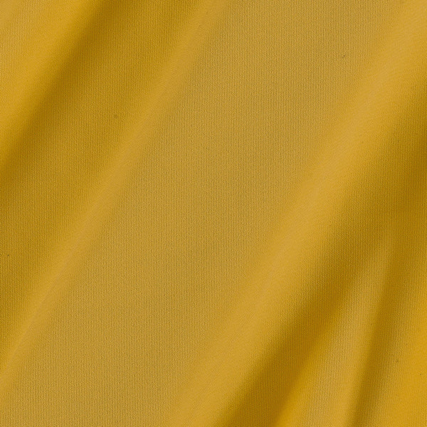Flowy (Crepe Type) Heavy Quality Dyed Polyester Minion Yellow Colour Fabric 4184B