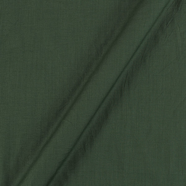 Rayon Slub Bottle Green Colour  Stretchable Fabric 4190