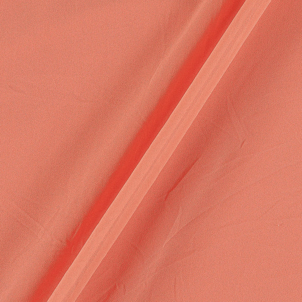 Georgette Peach Orange Colour Plain Dyed Polyester Fabric cut of 0.80 Meter freeshipping - SourceItRight