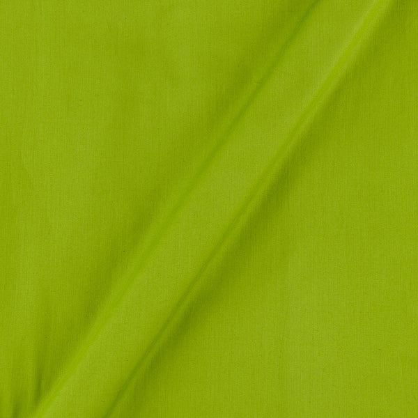 Cotton Satin Bright Parrot Green Colour Plain Dyed Fabric Online 4197CV