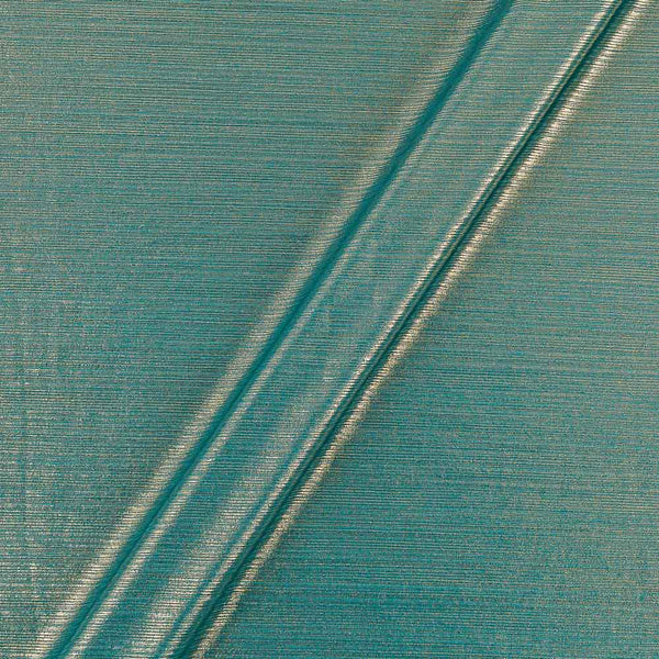 Wrinkle Metalic Shimmer Aqua Gold Two Tone 58 Inches Width Stretchable Imported Fabric freeshipping - SourceItRight