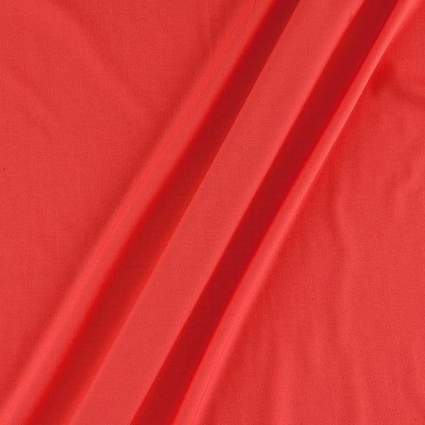 Buy Lizzy Bizzy Hot Coral Colour Plain Dyed Fabric Online 4212AX