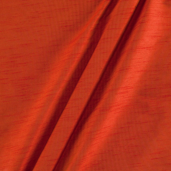 Buy Banarasi Raw Silk [Artificial Dupion] Orange Two Tone Dyed Fabric 4216 Online