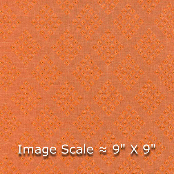 Buy Art Dupion Brocade Peach Orange Colour Jacquard Butta Fabric Online 6020P