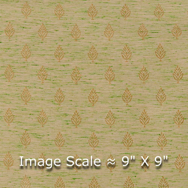 Buy Fancy Matka Type Cream Green Colour Banarasi PS Jacquard Fabric Online 6049O