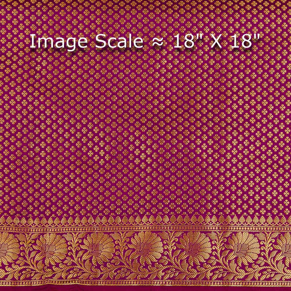 Art Silk Brocade Butti With Two Side Border Magenta Colour Fabric Online 6053AE
