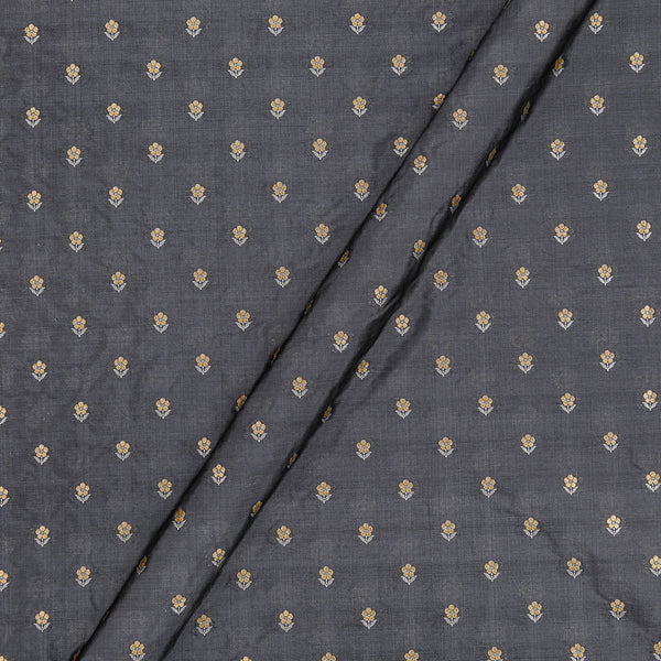 Banarasi Katan Silk Feel Phantom Colour Gold & Silver Zari Butta  43 Inches Width Fabric freeshipping - SourceItRight