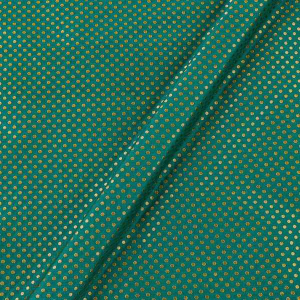 Katan Silk Banarasi Jacquard Butta Emerald Green Colour Fabric Online 6077X