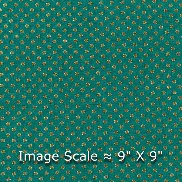 Katan Silk Banarasi Jacquard Butta Emerald Green Colour Fabric Online 6077X