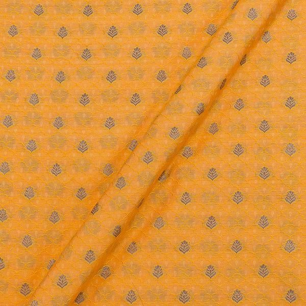 Buy Resham Butti Golden Orange Colour Banarasi Jacquard Fabric Online 6080G