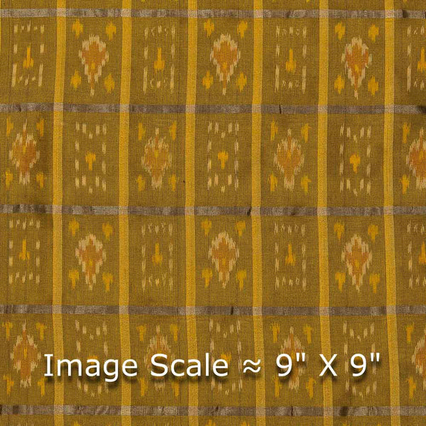 Banarasi Silk Patola Olive Yellow Colour 45 Inches Width Fabric freeshipping - SourceItRight