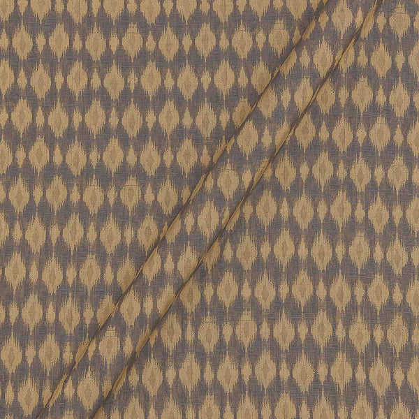 Chanderi Feel Grey Colour Ikat Pattern Fancy Jacquard Fabric 7001KE