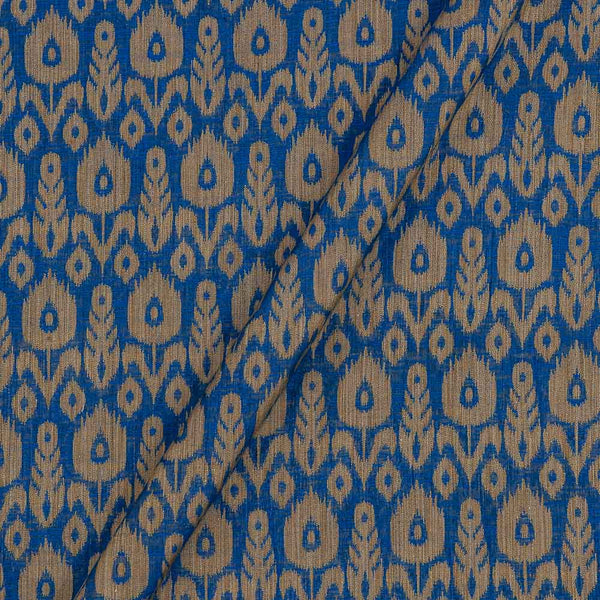 Chanderi Feel Royal Blue Colour Mughal Pattern Fancy Jacquard Fabric 7001KK