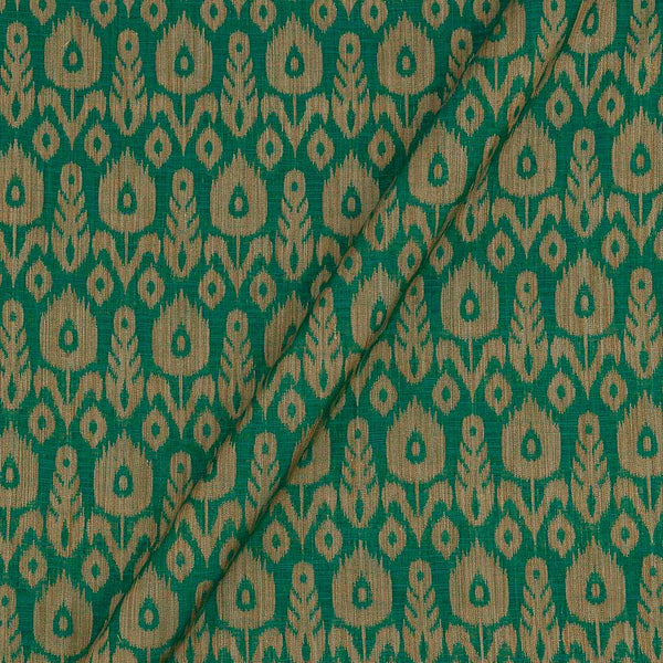 Chanderi Feel Emerald Green Colour Mughal Pattern Fancy Jacquard Fabric 7001KN