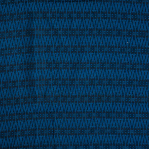 Chanderi Feel Blue Black Color Ikat Print Fancy Jacquard Fabric freeshipping - SourceItRight