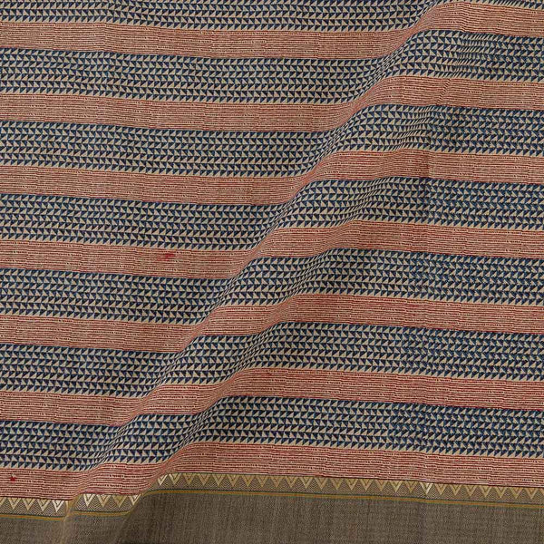 Pashmina Feel Off White Colour Geometric Print Twill Cotton Fabric Online 9010E